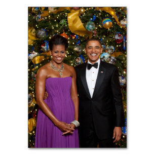 US-Präsident Barack Obama auf Weihnachtskarte Tischnummer