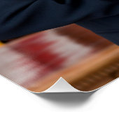 US-Präsident Barack Obama Glanzbild Poster (Ecke)