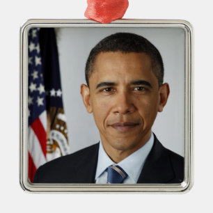 US-Präsident Barack Obama im Weißen Haus Ornament Aus Metall