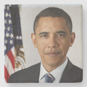 US-Präsident Barack Obama im Weißen Haus Steinuntersetzer