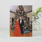 US-Präsident Bill Clinton Weihnachtskarte (Stehend Vorderseite)