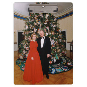 US-Präsident Bill Clinton Weihnachtskarte Klemmbrett