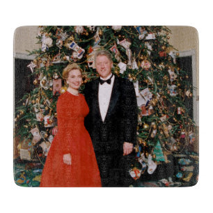 US-Präsident Bill Clinton Weihnachtskarte Schneidebrett