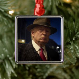 US-Präsident Donald Trump Patenonkel Weihnachten Ornament Aus Metall