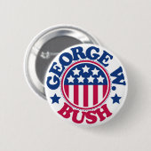 US Präsident George W Bush Button (Vorne & Hinten)