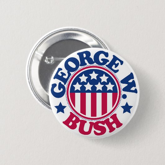 US Präsident George W Bush Button (Vorne & Hinten)