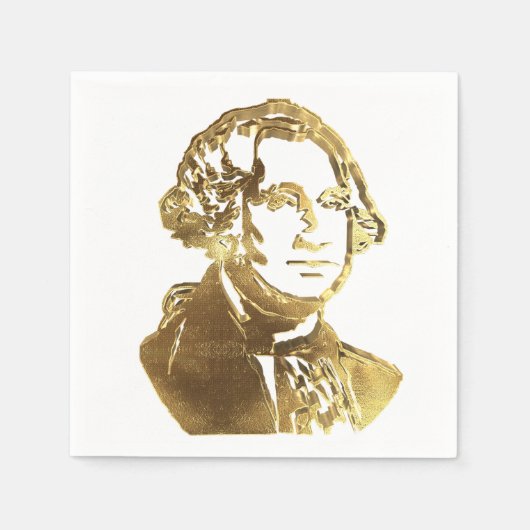 US-Präsident George Washington Golden Chic Serviette (Vorderseite)