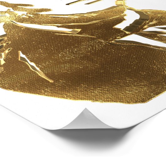 US-Präsident George Washington Portrait Gold Poster (Ecke)