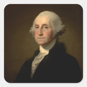 US-Präsident George Washington Quadratischer Aufkleber