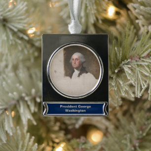 US-Präsident George Washington, Stuart Banner-Ornament Silber