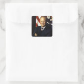US-Präsident Gerald Rudolph Ford Portrait "Jerry" Quadratischer Aufkleber (Tasche)