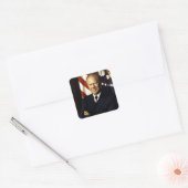 US-Präsident Gerald Rudolph Ford Portrait "Jerry" Quadratischer Aufkleber (Umschlag)