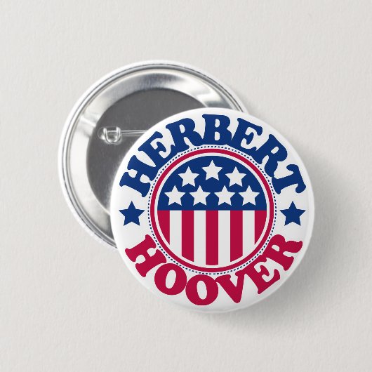 US Präsident Herbert Hoover Button (Vorne & Hinten)