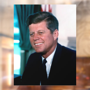 US-Präsident John F. Kennedy im Oval Office Fensteraufkleber