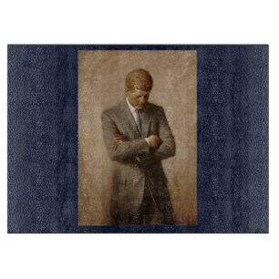 US-Präsident John Kennedy Porträt gemalt Schneidebrett