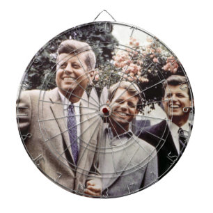 US-Präsident John Kennedy & Robert & Ted Dartscheibe