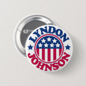US Präsident Lyndon Johnson Button (Vorne & Hinten)