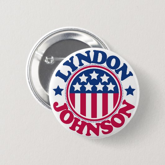 US Präsident Lyndon Johnson Button (Vorne & Hinten)
