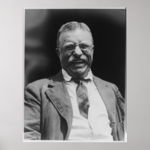 US-Präsident Theodore Teddy Roosevelt Laughing Poster