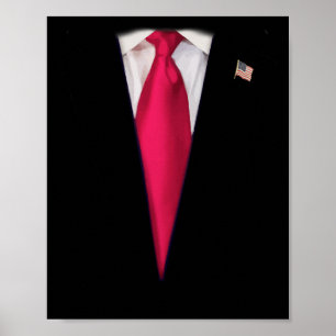 US-Präsident Trump Anzug Easy Halloween-Kostüm Poster