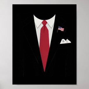 US-Präsident Trump Anzug Easy Halloween-Kostüm Poster