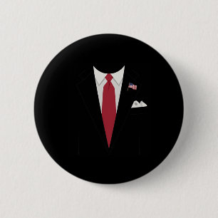 US-Präsident Trump Anzug Einfaches Halloween-Kostü Button