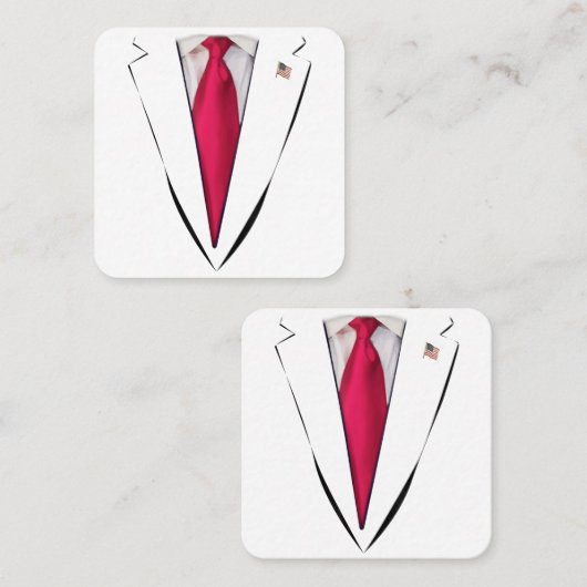 US-Präsident Trump Anzug Quadratische Visitenkarte (Vorne/Hinten)