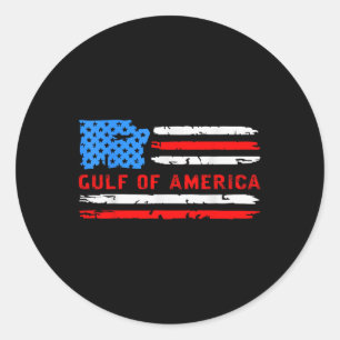 US-Präsident Trump im Golf von Amerika 2025 _5 Runder Aufkleber