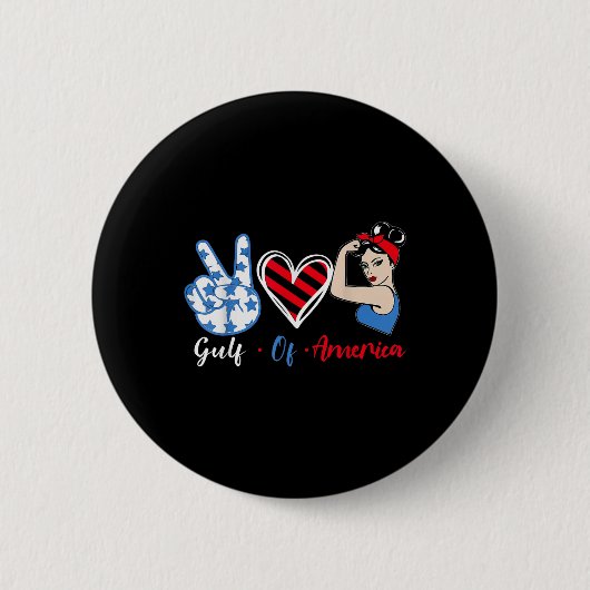 US-Präsident Trump im Golf von Amerika 2025 _7 Button (Vorderseite)