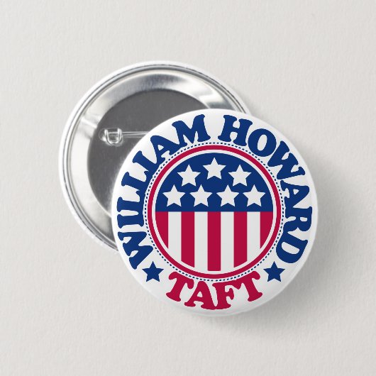 US Präsident William Howard Taft Button (Vorne & Hinten)