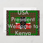 US-Präsident Willkommen auf der Postkarte von Keni (Vorne/Hinten)