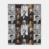 US-Präsidenten plus Hamilton und Franklin History Fleecedecke (Vorderseite)
