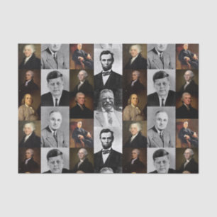 US-Präsidenten plus Hamilton und Franklin History Seidenpapier