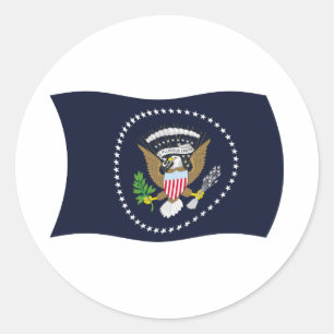 US-Präsidentensiegel-Flaggenaufkleber Runder Aufkleber