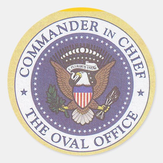 US-Präsidentschafts-Siegel Runder Aufkleber (Vorderseite)