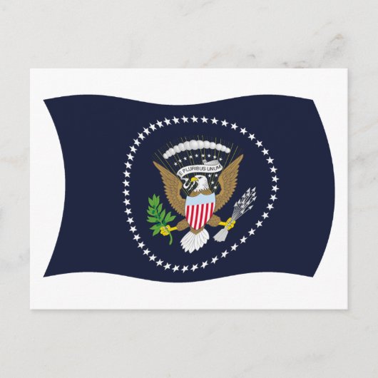 US-Präsidentschaftsflagge Siegel Postkarte (Vorderseite)
