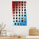 US Presidents (George Washington - Barack Obama) Poster (Küche)