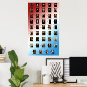 US Presidents (George Washington - Barack Obama) Poster (Heimbüro)