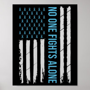 US Prostatakrebs Awareness Light Blue Ribbon Su Poster