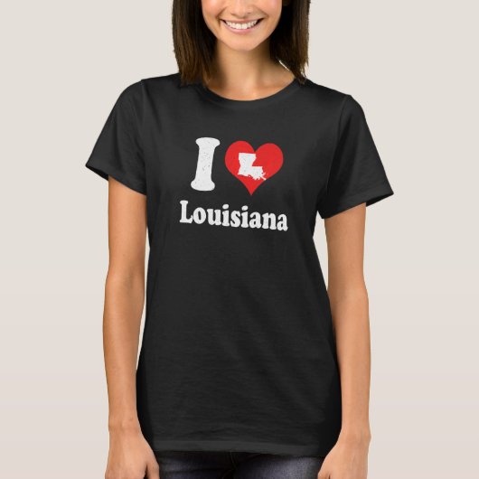 US Proud Citizen America Love State I Heart Louisi T-Shirt (Vorderseite)