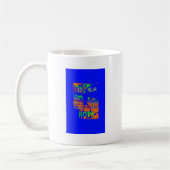 US-Psychedelische Hoffnung: Blue Unity Art Kaffeetasse (Links)