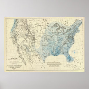 US-Regen-Diagramm Poster