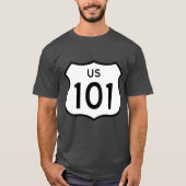 US-Route 101 Aufkleber T-Shirt (Vorderseite)