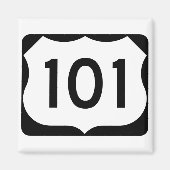 US-Route 101 Unterschrift Magnet (Vorne)