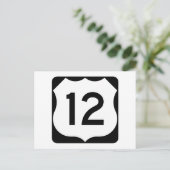 US-Route 12 Unterschrift Postkarte (Stehend Vorderseite)