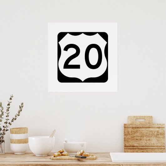 US-Route 20 Poster (Küche)