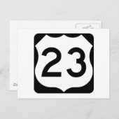 US-Route 23 Postkarte (Vorne/Hinten)
