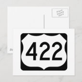 US-Route 422 Postkarte (Vorne/Hinten)