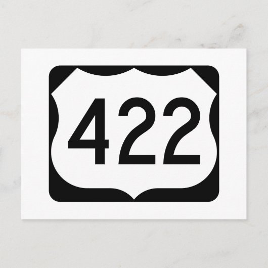 US-Route 422 Postkarte (Vorderseite)
