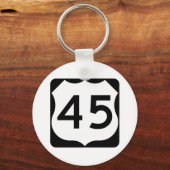 US-Route 45 Unterschrift Schlüsselanhänger (Vorderseite)
